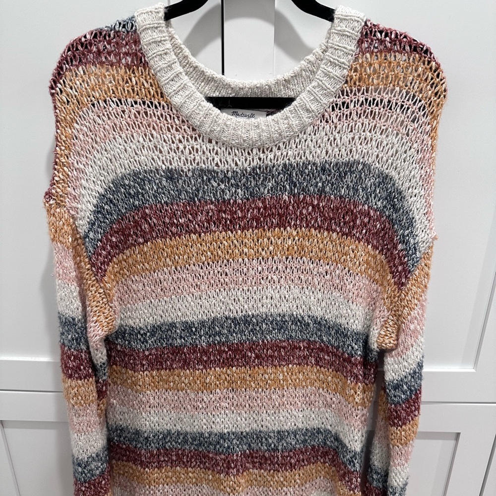 Madewell oversized striped sweater, size Medium